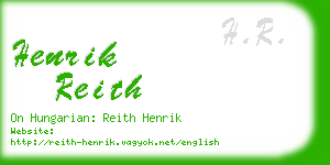 henrik reith business card